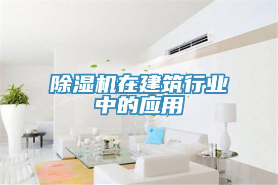 除濕機在建筑行業(yè)中的應用