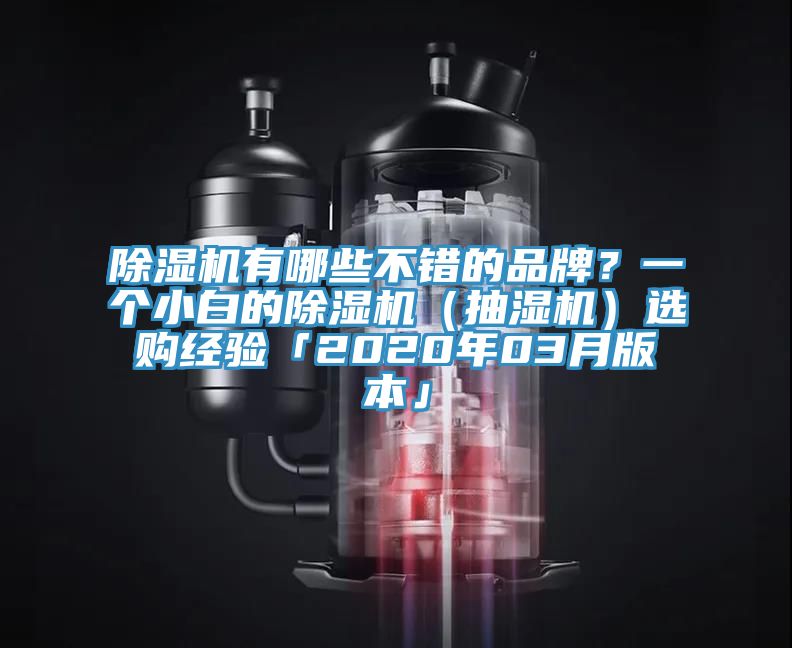 除濕機(jī)有哪些不錯(cuò)的品牌？一個(gè)小白的除濕機(jī)（抽濕機(jī)）選購經(jīng)驗(yàn)「2020年03月版本」